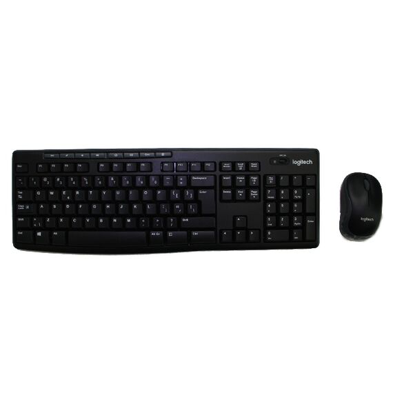 Kit Tastatura si Mouse Wireless Logitech MK270 QWERTY Noi