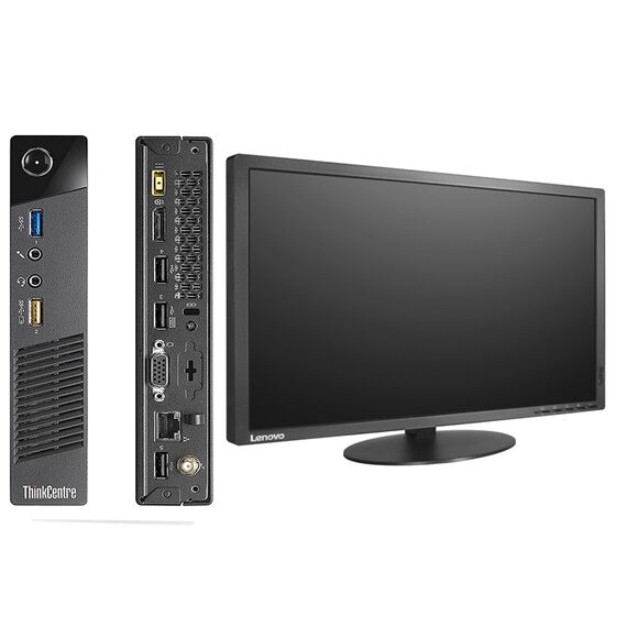 Pachet Calculator sh si monitor 22inch, Lenovo Tiny M73, i3-4160T, 8Gb, 120Gb SSD