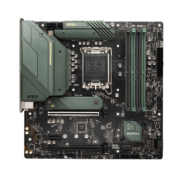 Placa de baza Refurbished MSI MAG B660M DDR4, Intel generatia 12,13,14, Memorie DDR4: Fara memorie DDR4