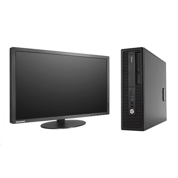Pachet Calculator sh si monitor 22inch, HP Elite 800 G2 SFF, i5-6500, 8Gb, 256Gb SSD