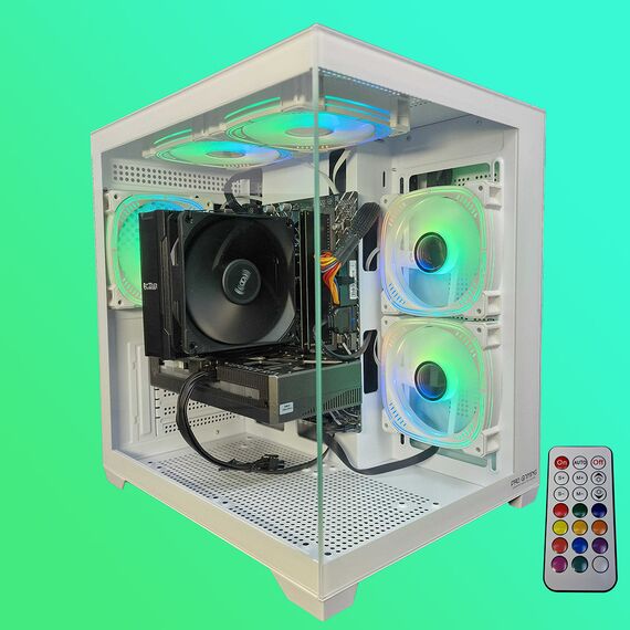 Calculator gaming i7-12700KF, 32Gb DDR4, SSD 1Tb NVME, video Nvidia RTX 3050 8Gb, Tip carcasa: Carcasa Ambra White, Optional - Win11 Preinstalat: Cu Windows 11 preinstalat