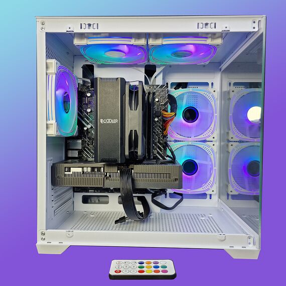 Calculator gaming i7-9700k, 32Gb, 512Gb M2 NVME, RTX 3050 6Gb DDR6, Tip carcasa: Carcasa Ambra White, Optional - Win11 Preinstalat: Cu Windows 11 preinstalat