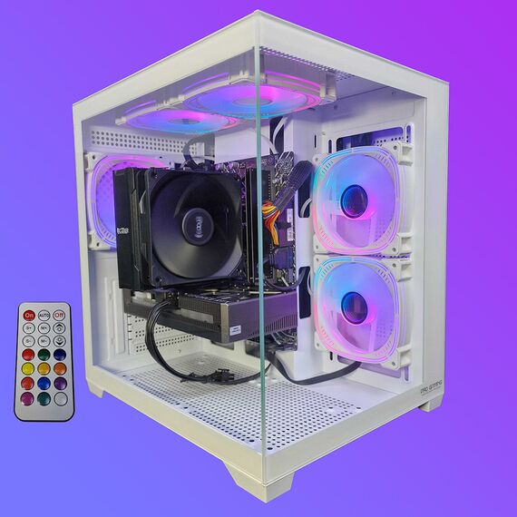 Calculator gaming i7 generatia 7, 16Gb DDR4, SSD 256Gb + HDD 1Tb, GTX 1060 6Gb, Tip carcasa: Carcasa Ambra White, Optional - Win11 Preinstalat: Calculator Gaming fara Windows 11 preinstalat