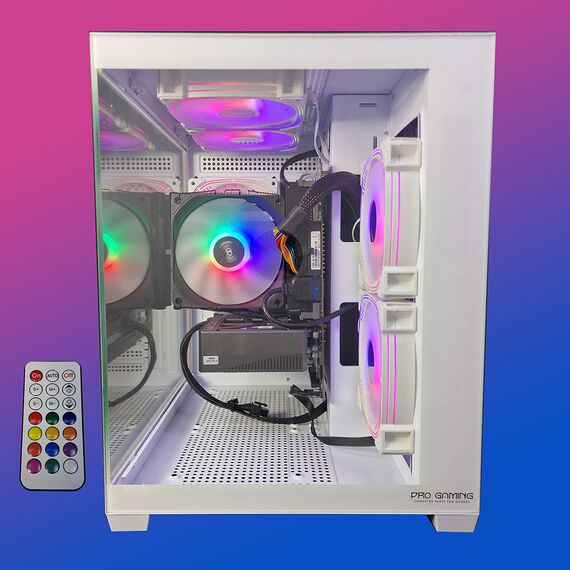 Calculator gaming i7 generatia 7, 16Gb DDR4, SSD 256Gb + HDD 1Tb, GTX 1060 6Gb, Tip carcasa: Carcasa Ambra White, Optional - Win11 Preinstalat: Calculator Gaming fara Windows 11 preinstalat