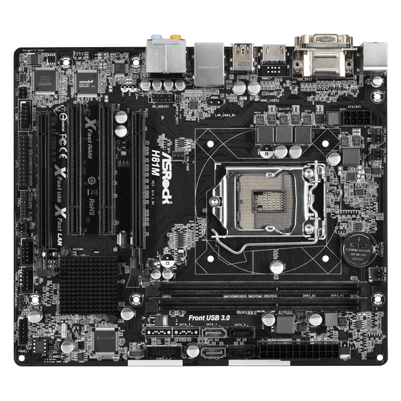 Placa de baza Asrock H81M, LGA1150, generatia 4, Procesor i5 Generatia 4: Fara Procesor