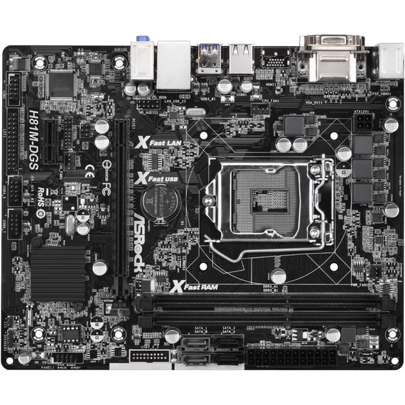 Placa de baza Asrock H81M-DGS, LGA1150, generatia 4, Procesor i5 Generatia 4: Fara Procesor